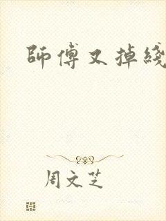 师傅又掉线了封面
