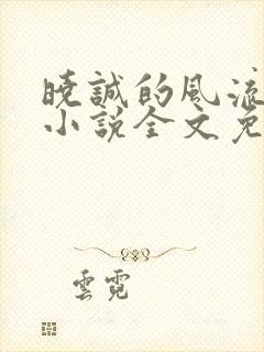 晓诚的风流人生小说全文免费阅读最