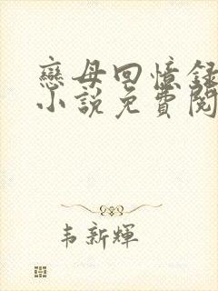 恋母回忆录全部小说免费阅读