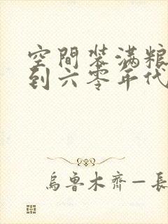 空间装满粮食回到六零年代