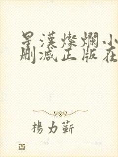 星汉灿烂小说无删减正版在线阅读封面