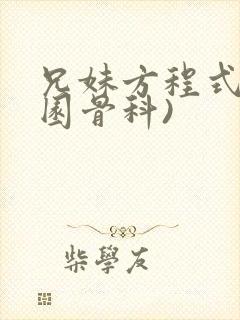 兄妹方程式(校园骨科)