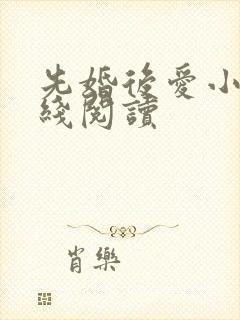 先婚后爱小说在线阅读封面