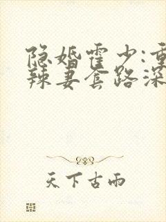 隐婚霍少:重生辣妻套路深