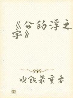 《公的浮之手中字》封面