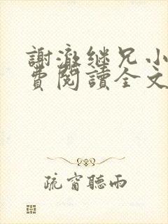 谢澈继兄小说免费阅读全文无弹窗