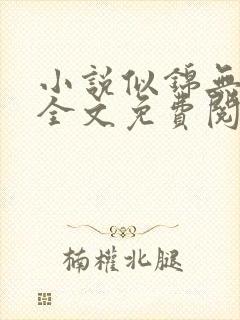 小说似锦无弹窗全文免费阅读