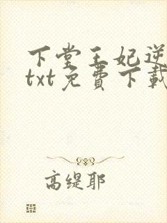下堂王妃逆袭记txt免费下载