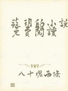 苏玥的小说全文免费阅读