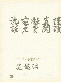 沈宛凝肖槿辰小说免费阅读全文