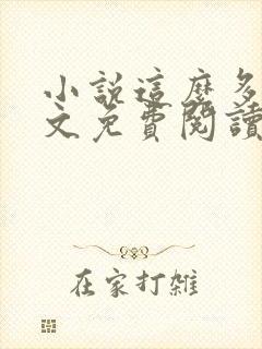 小说这么多年全文免费阅读