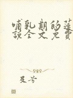 哺乳期的莲儿小说全文免费阅读