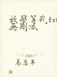 放学等我txt无删减