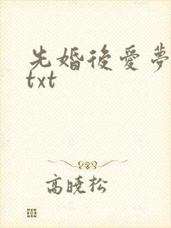 先婚后爱梦筱二txt