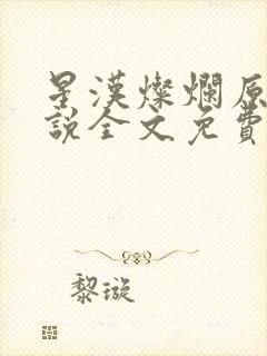 星汉灿烂原著小说全文免费阅读