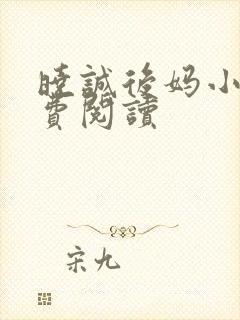 晓诚后妈小说免费阅读