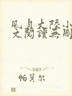 风月大陆小说全文阅读无删减封面