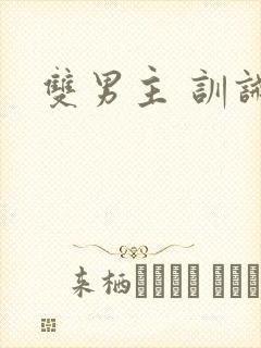 双男主 训诫