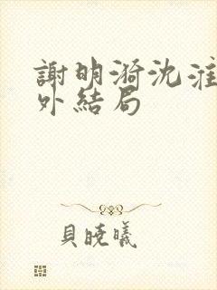 谢明漪沈淮舟番外结局封面