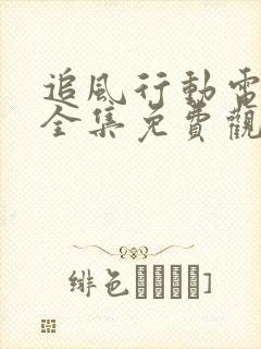 追风行动电视剧全集免费观看