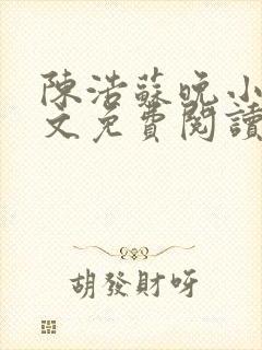 陈浩苏晚小说全文免费阅读