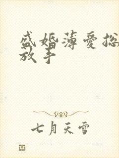 盛婚薄爱总裁请放手封面