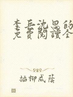 李兵沈思的小说免费阅读全文无弹窗封面