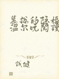 慕总的隐婚罪妻温尔晚阅读