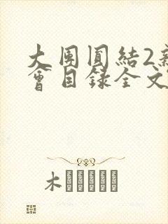 大团圆结2亲情会目录全文阅读视频