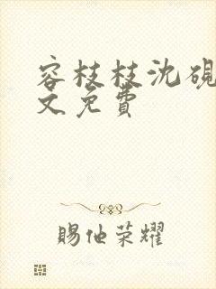 容枝枝沈砚书全文免费