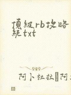 顶级rb攻略系统txt