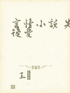 言情小说 先婚后爱封面
