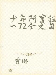 少年阿宾钰慧1～72全文目录免费阅读