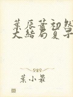 叶辰萧初然小说大结局夏子安