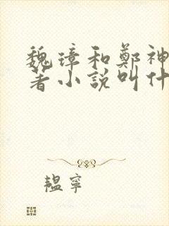 魏璋和郑神怜原著小说叫什么