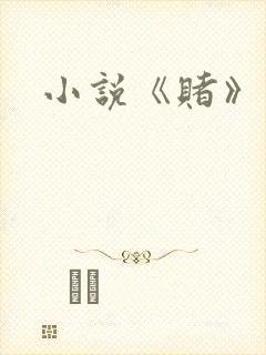 小说《赌》封面