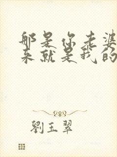 那是你老婆抢过来就是我的了小说免费阅读