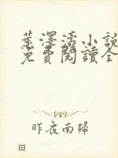 叶泽涛小说全文免费阅读全文