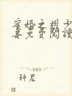 蜜婚之权少的爱妻免费阅读全文