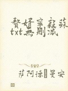 赘婿宁毅苏檀儿txt无删减