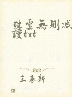 破云无删减版阅读txt