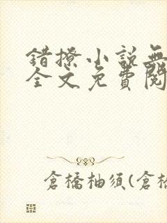 错撩小说无弹窗全文免费阅读