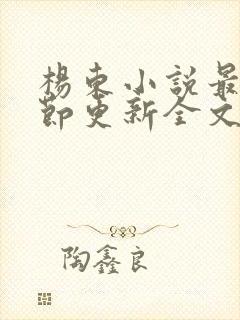 杨东小说最新章节更新全文阅读封面