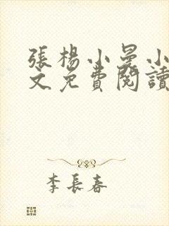 张杨小曼小说全文免费阅读下载