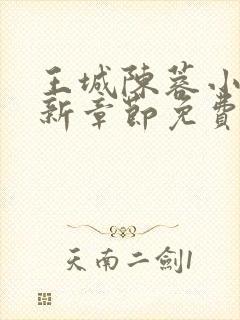 王城陈蓉小说最新章节免费阅读全文封面
