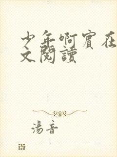 少年啊宾在线全文阅读