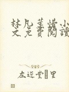 林凡叶惜小说全文免费阅读全文封面