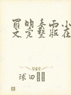 罗明秦雨小说全文完整版在线