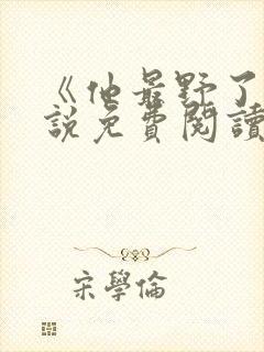 《他最野了》小说免费阅读
