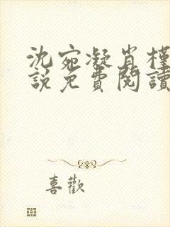 沈宛凝肖槿辰小说免费阅读全文封面